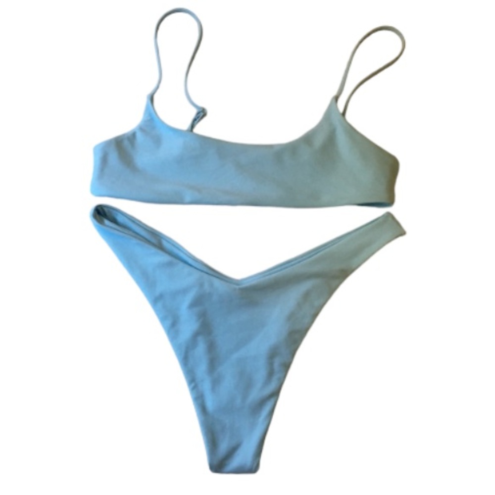 2/$30 Shein NWOT Light Blue Bikini Size Large